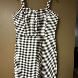 No Boundaries Black and White Gingham Midi Dress